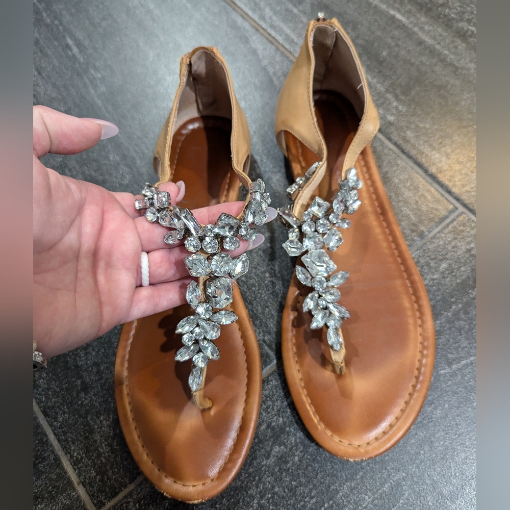 Jessica Simpson Jeweled Zip Up Sandal